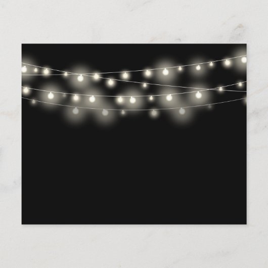 予算白黒結婚の詳細写真招待状 (裏面)