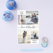 予算白黒結婚コラージズサンキューフライヤー チラシ (シングル)