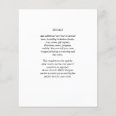 予算白黒結婚モノクロ紙 チラシ (裏面)