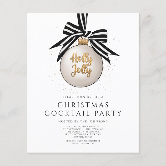 予算白黒金ゴールドクリスマスカクテルパーティー (正面)