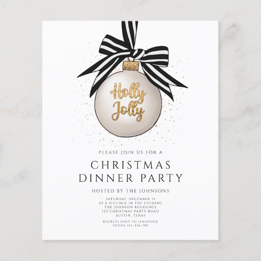予算白黒金ゴールドクリスマスディナーパーティー (正面)