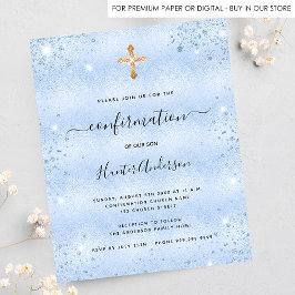 予算確認ライトブルーの男の子の招待