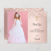 予算確認赤面グリッターの写真感謝していあなた (正面/裏面)