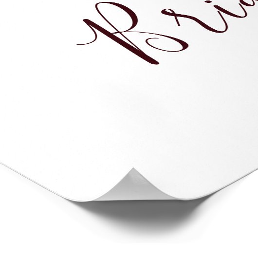 予算秋のフローラブライダルシャワーウェルカムサイン ポスター (角)