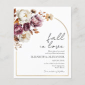 予算秋の恋 | フォト結婚式招待状 (正面)