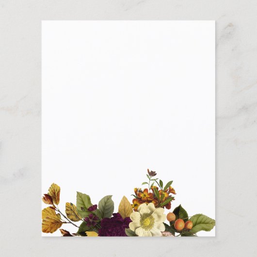 予算秋の愛のシックなカップルのシャワー招待状 (裏面)