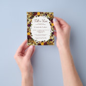 予算秋の愛のブライダルシャワー招待 チラシ (手)