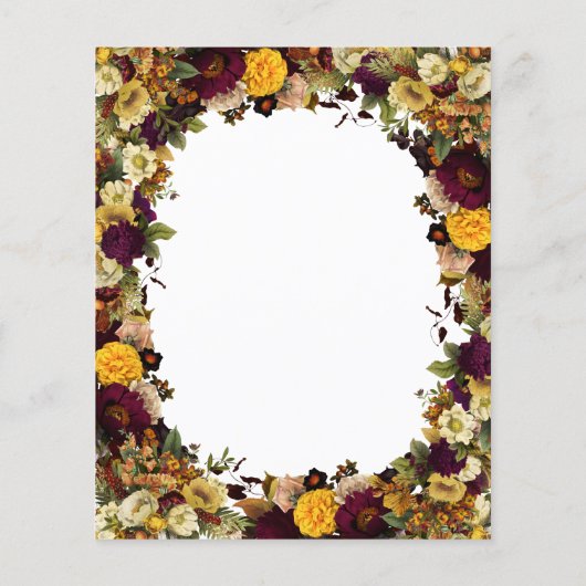 予算秋の愛のブライダルシャワー招待 チラシ (裏面)