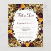 予算秋の愛のブライダルシャワー招待 チラシ (正面)