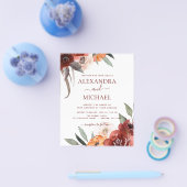 予算秋の結婚式ブルゴーニュフローラ チラシ (シングル)