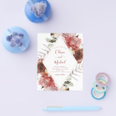 予算秋の結婚式写真フローラユーカリ チラシ (シングル)