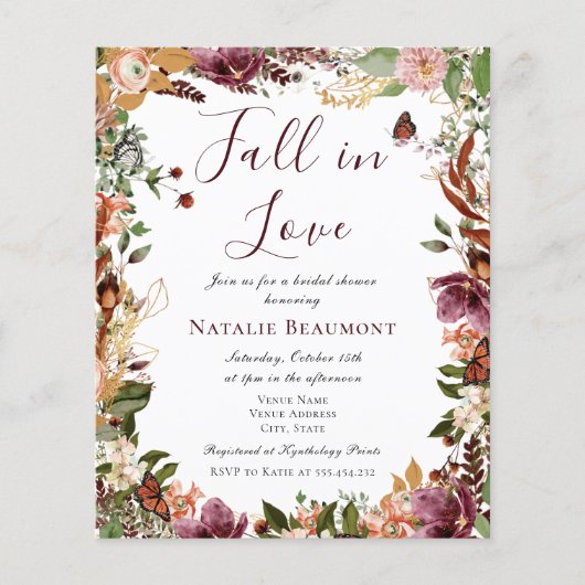 予算秋インラブオータムブライダルシャワー (正面)