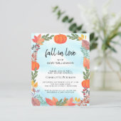 予算秋インラブカボチャ赤ちゃんシャワー招待状 (スタンド正面)