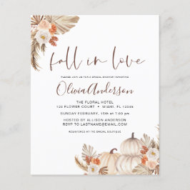 予算秋インラブブライダルシャワーパンパスグラス チラシ