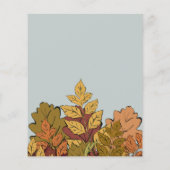 予算秋インラブブライダルシャワー招待状 (裏面)