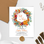 予算秋インラブブライダルシャワー招待状