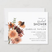 予算秋オータムテラコッタブライダルシャワー招待状 (正面)