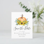 予算秋カボチャ結婚式の日付を保存 (スタンド正面)