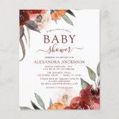 予算秋バーガンディーベビーシャワーフローラ (正面)