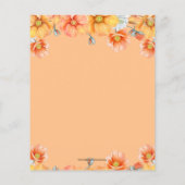 予算秋パンプキンスブライダルシャワー招待状 (裏面)