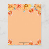 予算秋パンプキンブライダルシャワー招待 (裏面)