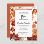 予算秋フラワーズ19誕生日招待状 (正面/裏面)
