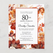 予算秋フラワーズ80th誕生日招待状 (正面)
