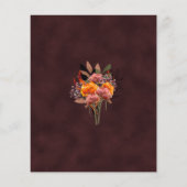 予算秋フローラブルゴーニュ結婚式招待状 (裏面)