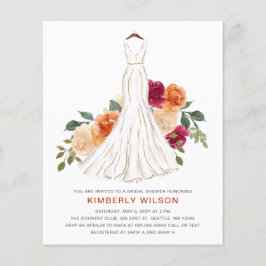 予算秋フローラ結婚ズドレスブライダルシャワー