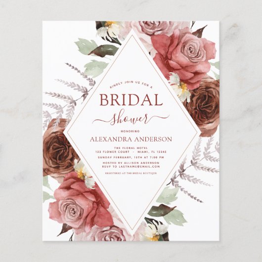 予算秋ブライダルシャワーテラコッタフローラ チラシ (正面)