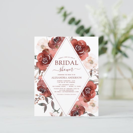 予算秋ブライダルシャワーバーントオレンジフローラ (スタンド正面)