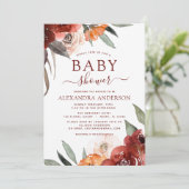 予算秋ベビーシャワーブルゴーニュフローラ 招待状 (スタンド正面)