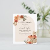 予算秋ベビーシャワーリトルカボチャ招待状 (スタンド正面)