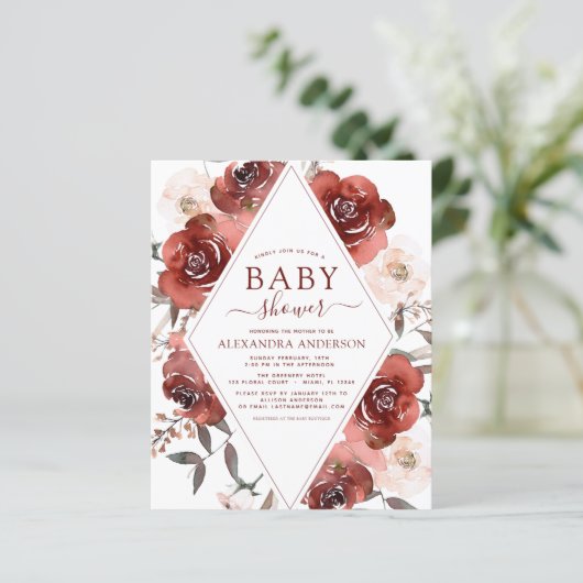 予算秋ベビーシャワー燃えたオレンジ色のフローラ (スタンド正面)