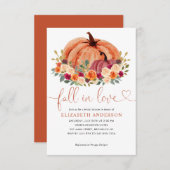 予算秋ラブテラコッタパンプキンブライダルシャワー ノートカード (正面/裏面)