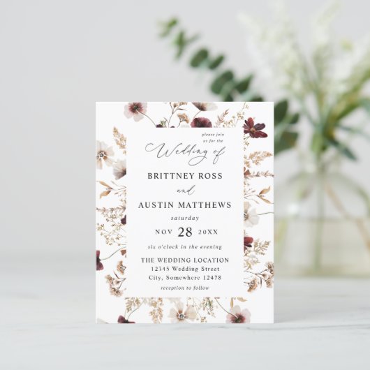 予算秋ワイルドフラワー結婚ズフローラ (スタンド正面)