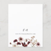 予算秋ワイルドフラワー結婚ズフローラ (裏面)