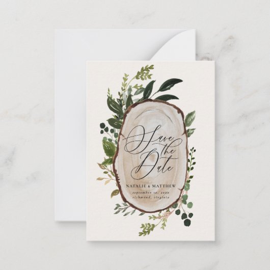 予算秋田舎家結婚の発表 ノートカード (正面)