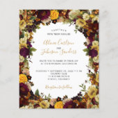 予算秋秋フローラ結婚式招待状 チラシ (正面)