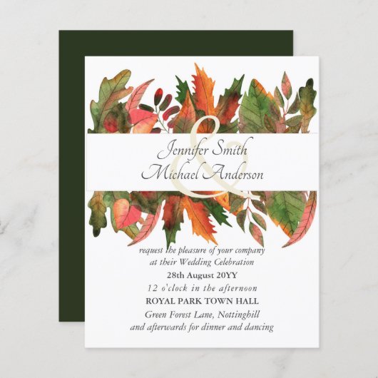 予算秋紅葉結婚ズアンパサンド (正面/裏面)