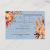 予算秋結婚フローラの日程 エンクロージャーカード (裏面)