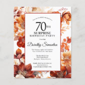 予算秋花70thサプライズ誕生日招待状 (正面)