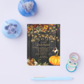 予算秋赤ちゃんシャワー性別による招待の公開 チラシ (シングル)