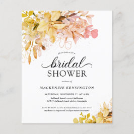 予算秋赤面イエローフローラブライダルシャワー