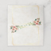 予算空白ののかわいらしバラと金ゴールド結婚の プレイスカード (外部開封)