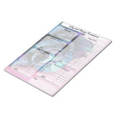 予算策定Paycheckブレークダウン – 青バラ ノートパッド (アングル)