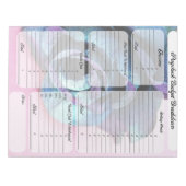 予算策定Paycheckブレークダウン – 青バラ ノートパッド (正面)