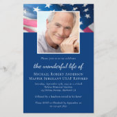 予算米国国旗退役軍人メモリアル招待状 (正面)