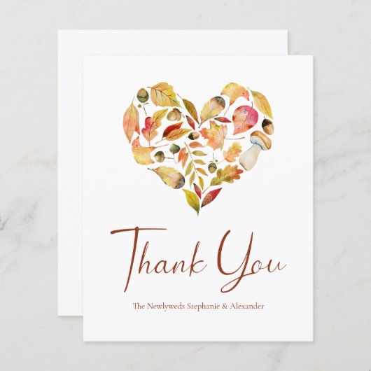 予算紅葉結婚のサンキューカード (正面/裏面)