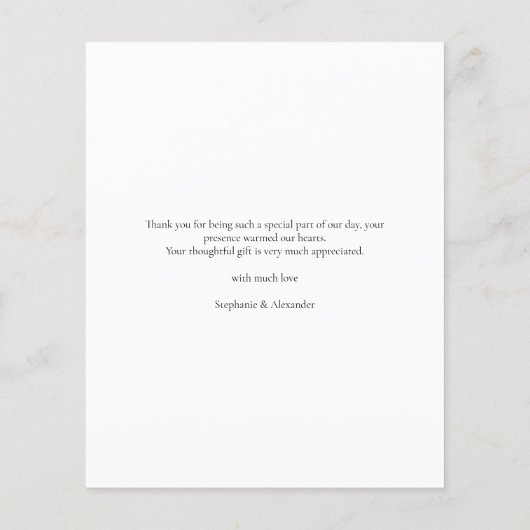 予算紅葉結婚のサンキューカード (裏面)